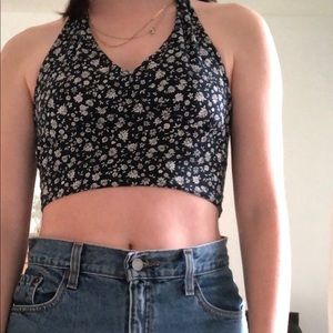 Floral halter top